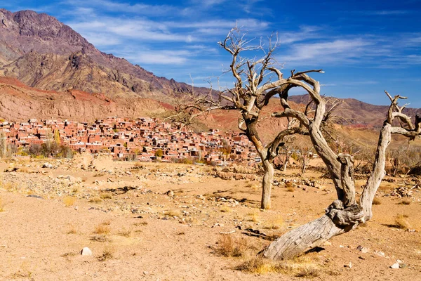 Montanhas Perto Aldeia Abyaneh Parte Central Irão Património Mundial Unesco — Fotografia de Stock