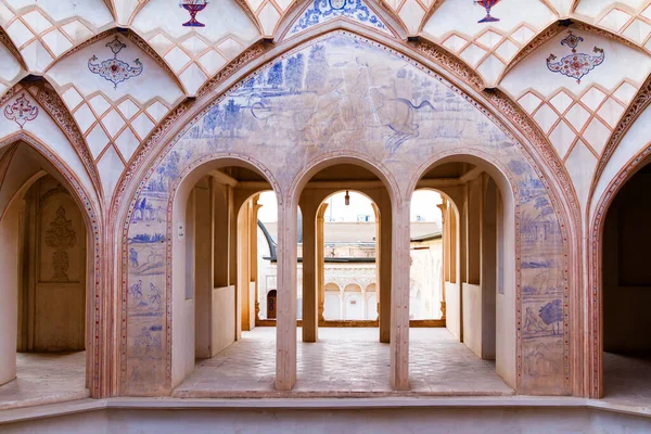 Casa Histórica Tabatabei Kashan Irão — Fotografia de Stock