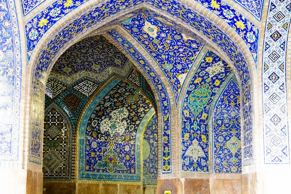 Masjed Jadid Abbasi Nebo Shah Velký Královský Mešita Strop Modrými — Stock fotografie