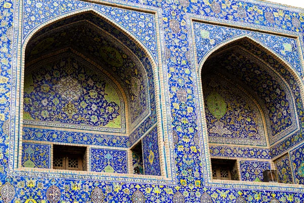 Masjed Jadid Abbasi Shah Grote Koninklijke Moskee Plafond Met Blauwe — Stockfoto