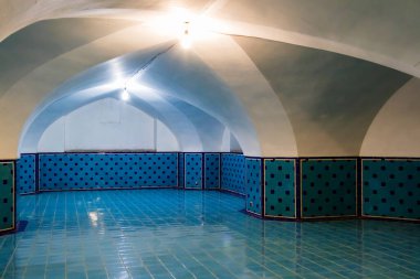 İran 'ın İsfahan kentindeki Şeyh Lotfollah Camii' nin yeraltı salonu.