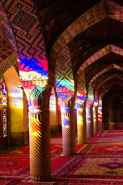Shiraz Iran 2016年11月21日 Nasir Mulk清真寺或平克清真寺 伊朗设拉子 它建于1888年 在波斯语中被称为Masjed Naseer Molk — 图库照片