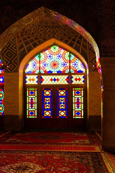 Shiraz Iran November 2016 Nasir Mulk Mosque Pink Mosque Shiraz — Stock Photo, Image