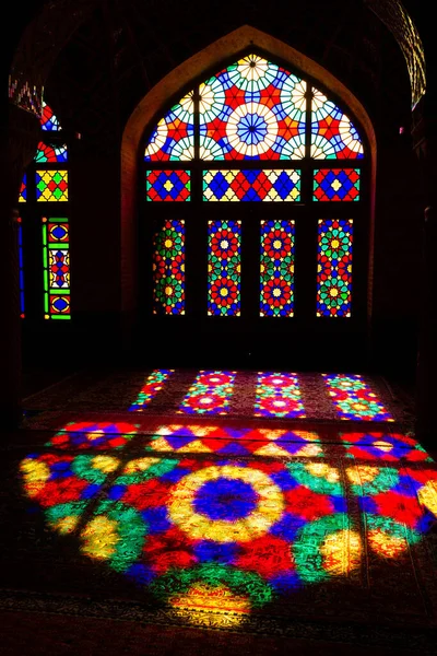 stock image SHIRAZ, IRAN - NOVEMBER 21, 2016: Nasir al-Mulk mosque or Pink mosque, Shiraz, Iran. It was built in 1888 and is known in Persian as Masjed-e Naseer ol Molk.