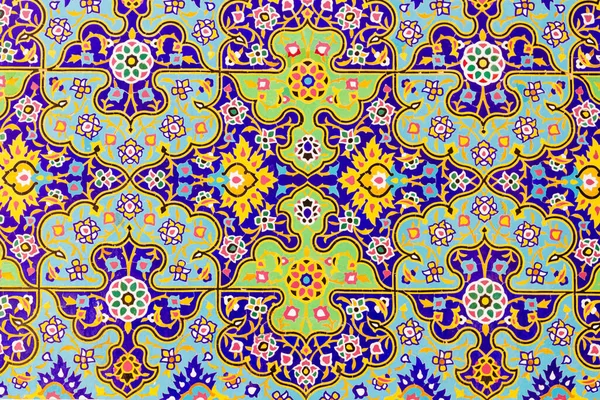 Colorful Oriental Geometric Design Pattern Commonly Met Persian Mosques Medresses — Stock Photo, Image