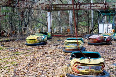 Pripyat, Çernobil yabancılaşma bölgesinde terk edilmiş bir lunapark..