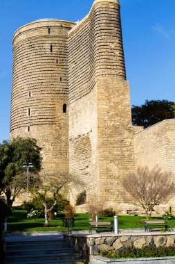 Bakü 'deki Giz Galasi olarak da bilinen Maidens kulesi Hazar Denizi kıyısındaki Azerbaycan' ın başkenti.