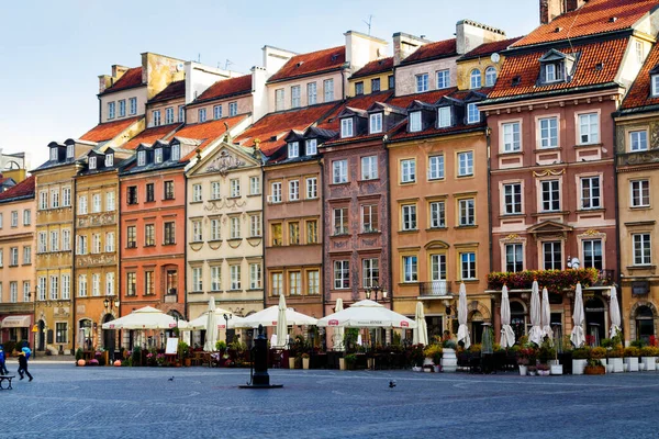 Warsaw Poland October 2016 Beautiful Tenement Houses Street Nowomiejska Street — Stock Photo, Image