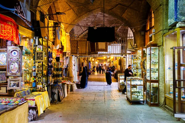 Esfahan Irán Noviembre 2016 Tradicional Bazar Iraní Isfahán Plaza Del —  Fotos de Stock