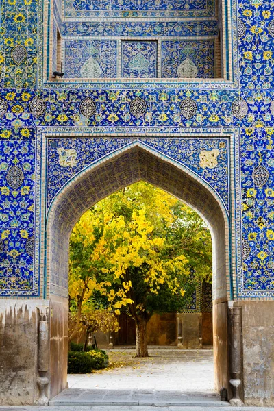 Masjed Jadid Abbasi Shah Gran Techo Mezquita Real Con Adorno — Foto de Stock