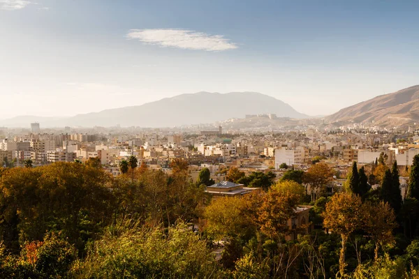 Вид Город Шираз Окружающих Холмов Иран — стоковое фото