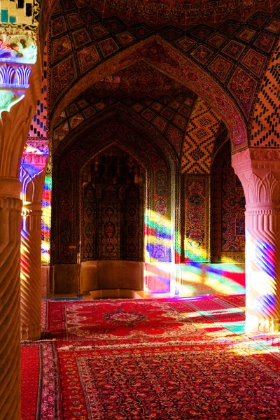 Shiraz Irão Novembro 2016 Mesquita Nasir Mulk Mesquita Rosa Shiraz — Fotografia de Stock
