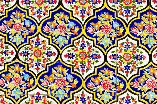 Colorful Oriental Geometric Design Pattern Commonly Met Persian Mosques Medresses — Stock Photo, Image