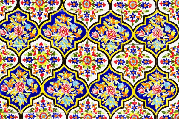 Colorful Oriental Geometric Design Pattern Commonly Met Persian Mosques Medresses — Stock Photo, Image