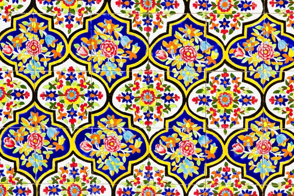Colorful Oriental Geometric Design Pattern Commonly Met Persian Mosques Medresses — Stock Photo, Image