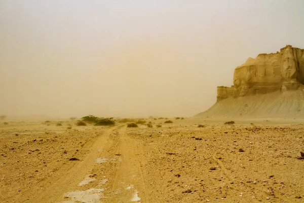 Chahkooh Stars Valley Qeshm Iran Fotografering Tagen Mild Sandstorm — Stockfoto