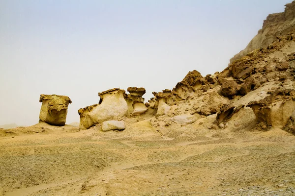 Chahkooh Stars Valley Qeshm Iran Fotografering Tagen Mild Sandstorm — Stockfoto