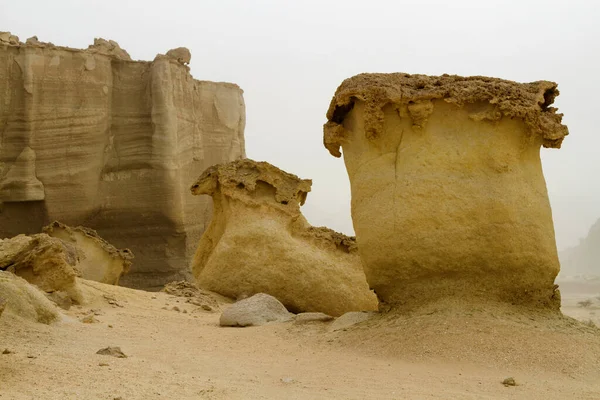 Chahkooh Stars Valley Qeshm Iran Fotografering Tagen Mild Sandstorm — Stockfoto