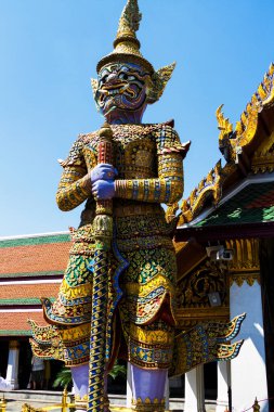 İblis Muhafız Wat Phra Kaew (Zümrüt Buda Tapınağı) Büyük Saray Bangkok