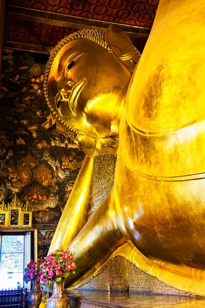 Reclinando Buda Templo Wat Pho Banguecoque Tailândia Wat Pho Nomeado — Fotografia de Stock