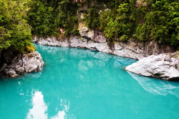 Blauw Water Van Hokitika Rivier Door Rotswand Bij Hokitika Gorge — Stockfoto