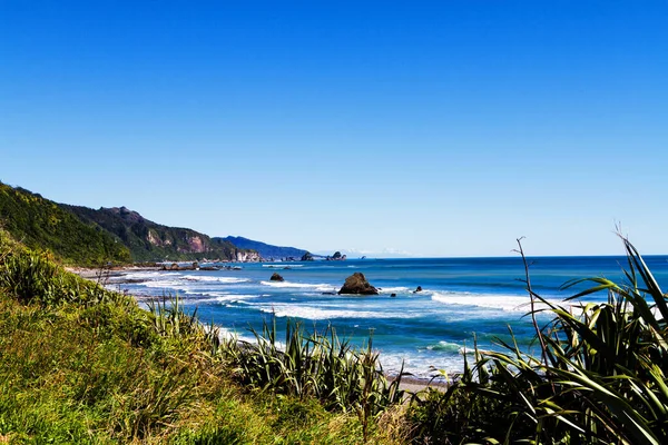 Zachodnie Wybrzeże Nowej Zelandii Koło Greymouth Godzinach Popołudniowych Wyspa Południowa — Zdjęcie stockowe