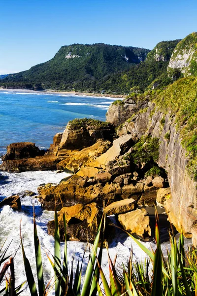 Punakaki Pancake Rocks Paparoa National Park West Coast South Island — Stock Photo, Image