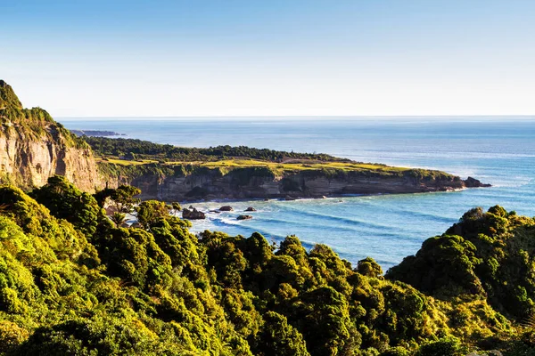 Zachodnie Wybrzeże Nowej Zelandii Koło Greymouth Godzinach Popołudniowych Wyspa Południowa — Zdjęcie stockowe