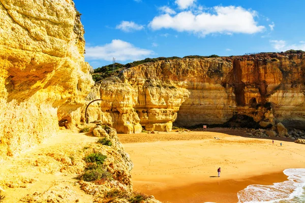 Costa Mar Algarve Portugal Famosa Das Suas Praias Grutas Perto — Fotografia de Stock