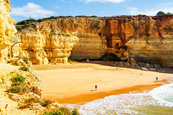 Costa Mar Algarve Portugal Famosa Das Suas Praias Grutas Perto — Fotografia de Stock