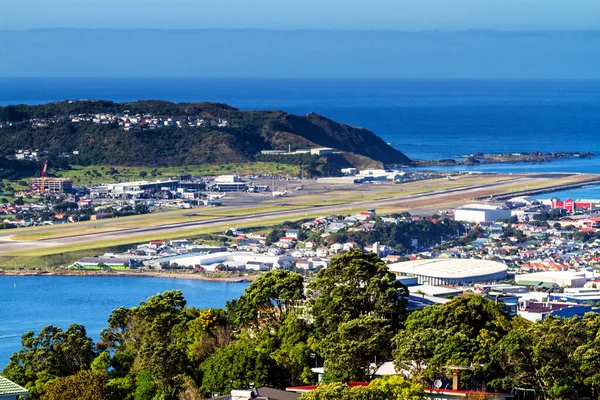 Wellington City Harbor Centrum Budovy Jsou Centrální Obchodní Čtvrti Pohled — Stock fotografie