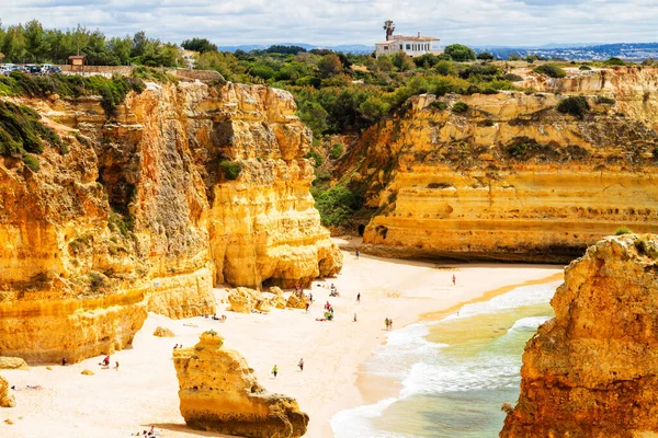 Θαλάσσια Ακτή Algarve Στην Πορτογαλία Διάσημες Από Τις Παραλίες Και — Φωτογραφία Αρχείου