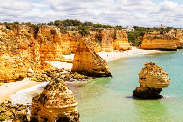 Θαλάσσια Ακτή Algarve Στην Πορτογαλία Διάσημες Από Τις Παραλίες Και — Φωτογραφία Αρχείου