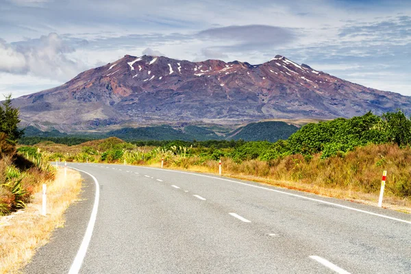 Road Mount Ruapehu Tongariro National Park Νέα Ζηλανδία — Φωτογραφία Αρχείου