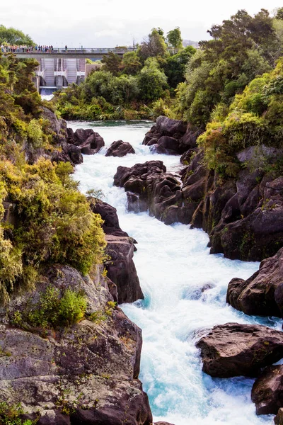 Aratiatia Rápidos Río Waikato Después Que Las Puertas Derrame Presa — Foto de Stock
