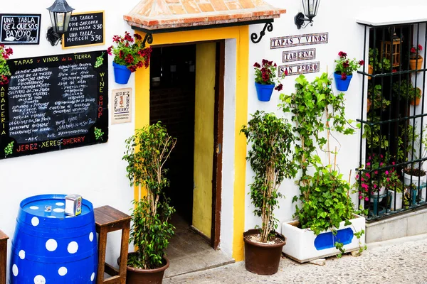 Arcos Frontera Espanha Maio 2017 Vista Frontal Entrada Taberna Cidade — Fotografia de Stock