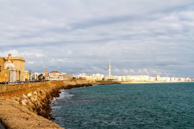 Cadiz, Endülüs, İspanya 'nın panoramik manzarası