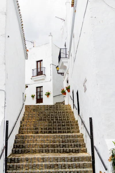 Vista Aérea Ciudad Blanca Vejer Frontera Día Soleado Andalucía Pueblos — Foto de Stock