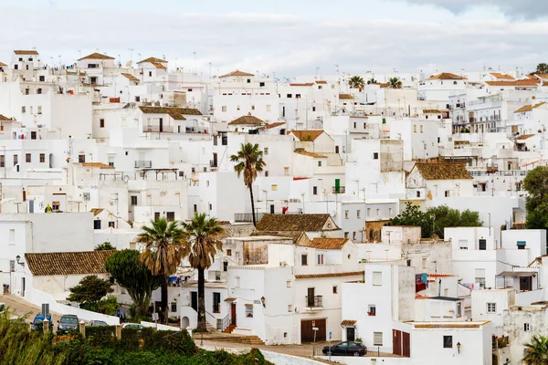 Вид Воздуха Белый Город Pueblo Blanco Vejer Frontera Андалусии Испания — стоковое фото