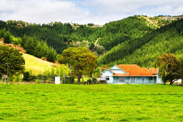 Kuzey Adası, Coromandel Yarımadası, Yeni Zelanda 'daki tipik ahşap ev.