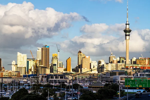 2017 Akolkland New Zealand April 2017 View City Downtown Highrise — 스톡 사진