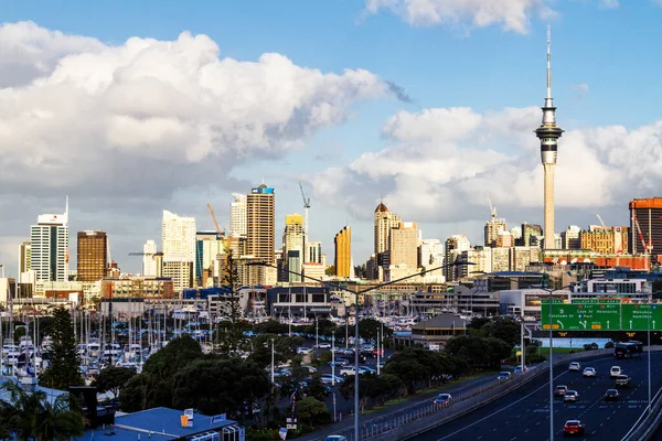 Auckland Nový Zéland Dubna 2017 Pohled Centrum Města Výškovou Architekturou — Stock fotografie