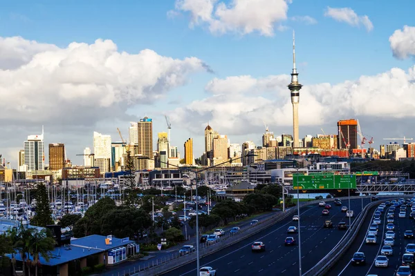 2017 Akolkland New Zealand April 2017 View City Downtown Highrise — 스톡 사진