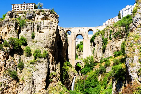 Miasto Ronda Prowincji Andaluzja Hiszpanii Ronda Jest Popularnym Miejscem Turystycznym — Zdjęcie stockowe