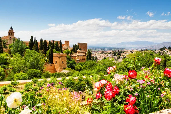 Ancienne Forteresse Arabe Alhambra Grenade Espagne — Photo