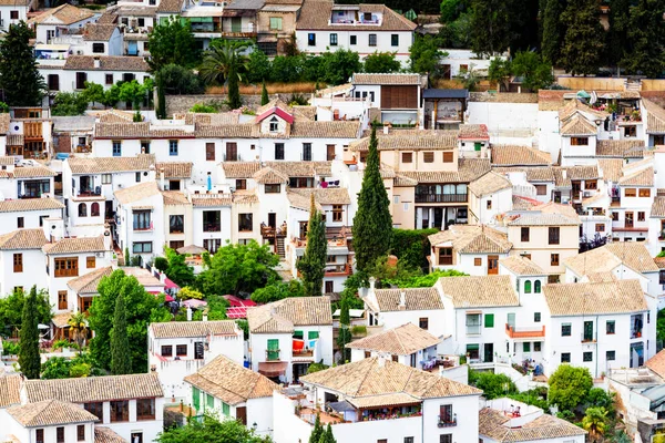 Letecký Pohled Granadu Známé Město Andalusie Španělsku Zapsána Seznamu Světového — Stock fotografie