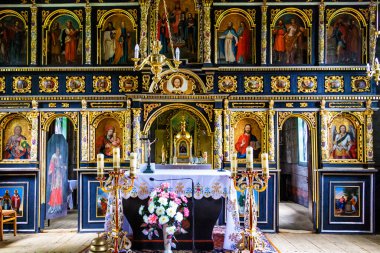 SKWIRTNE, POLAND - 12 Ağustos 2017: Doğu Polonya 'daki Ortodoks Kilisesi, Avrupa