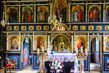 SKWIRTNE, POLAND - 12 Ağustos 2017: Doğu Polonya 'daki Ortodoks Kilisesi, Avrupa