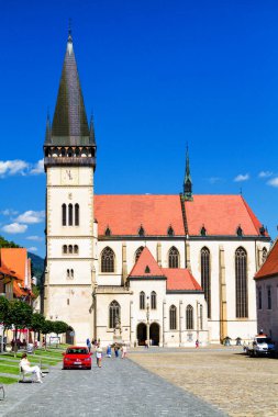 BARDEJOV, SLOVAKIA - 15 Ağustos 2017: UNESCO 'nun listesindeki Bardejov kenti, Slovakya