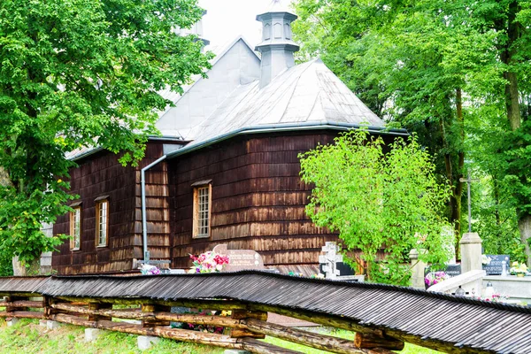 Nowica Polonia Agosto 2017 Bella Chiesa Greco Cattolica Legno Antica — Foto Stock